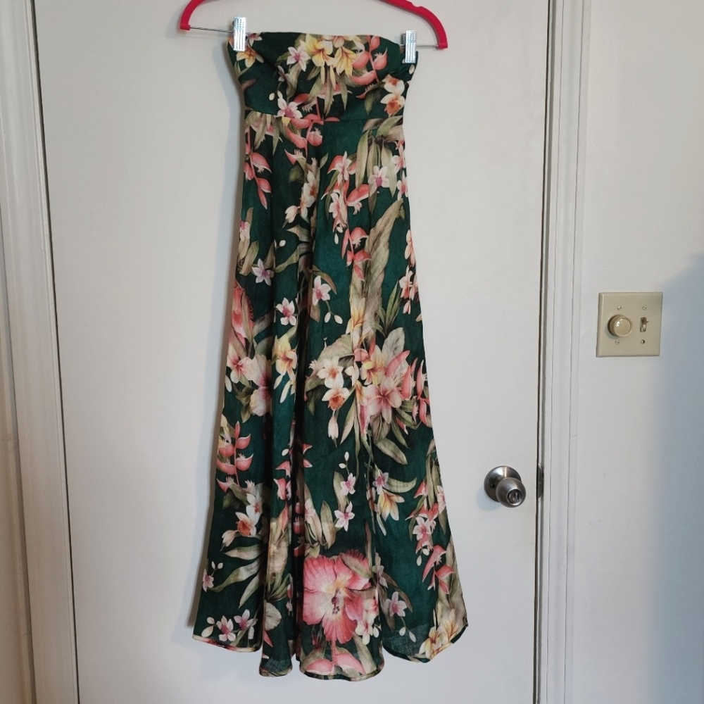 Zimmermann Green Floral Midi Dress